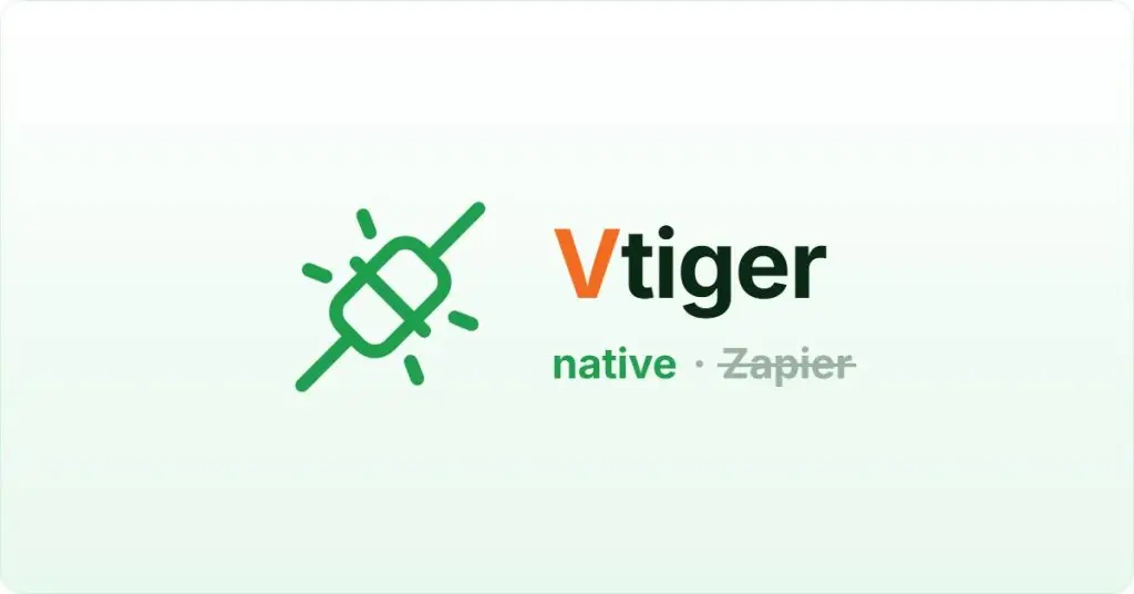 Vtiger calling integration Singapore: a plug connecting FreJun to Vtiger natively, no Zapier needed.
