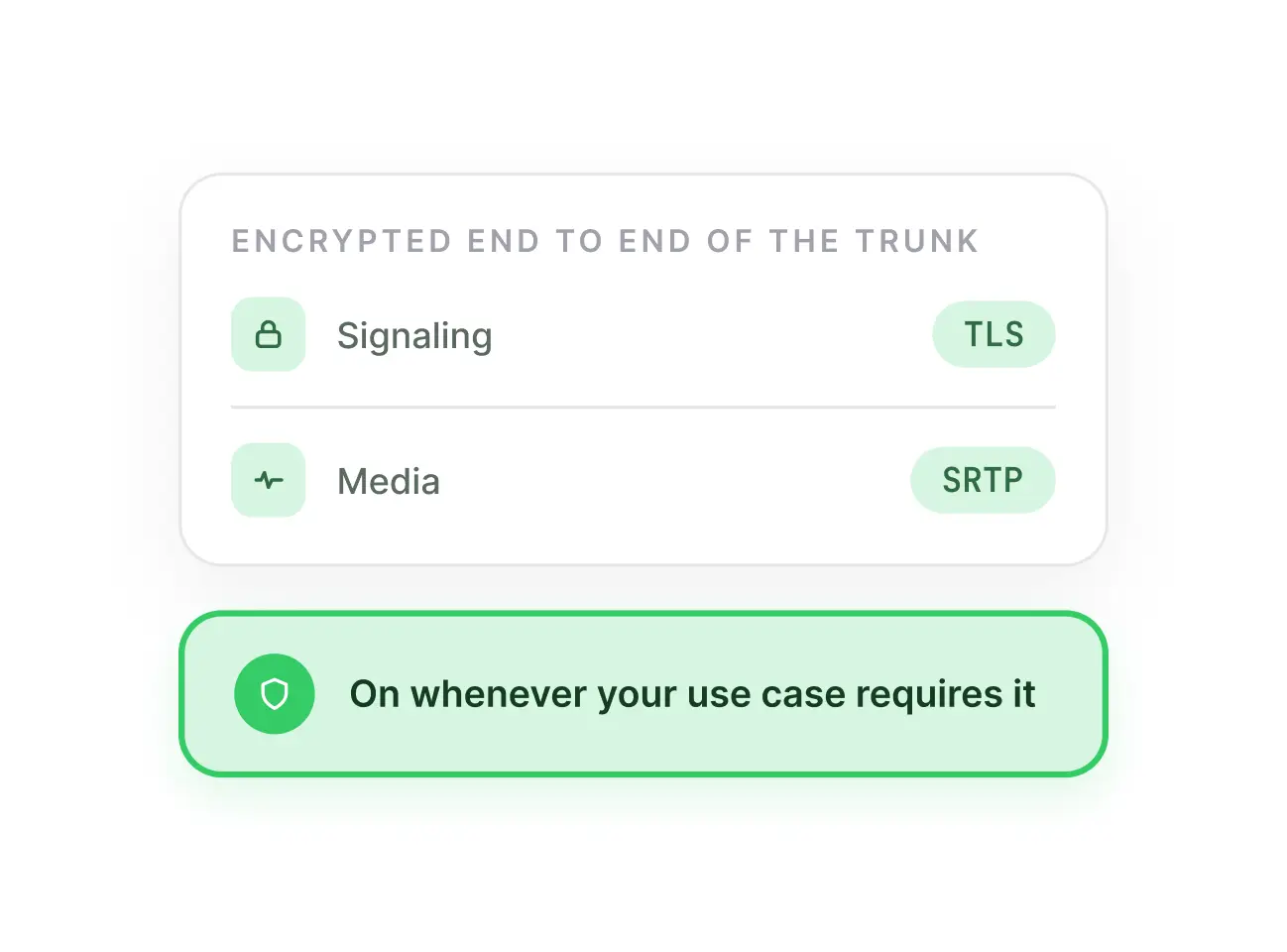 Built in encryption