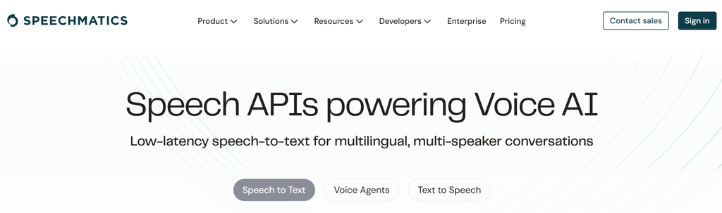 Speechmatics speech-to-text API powering low-latency Voice AI for multilingual, multi-speaker conversations